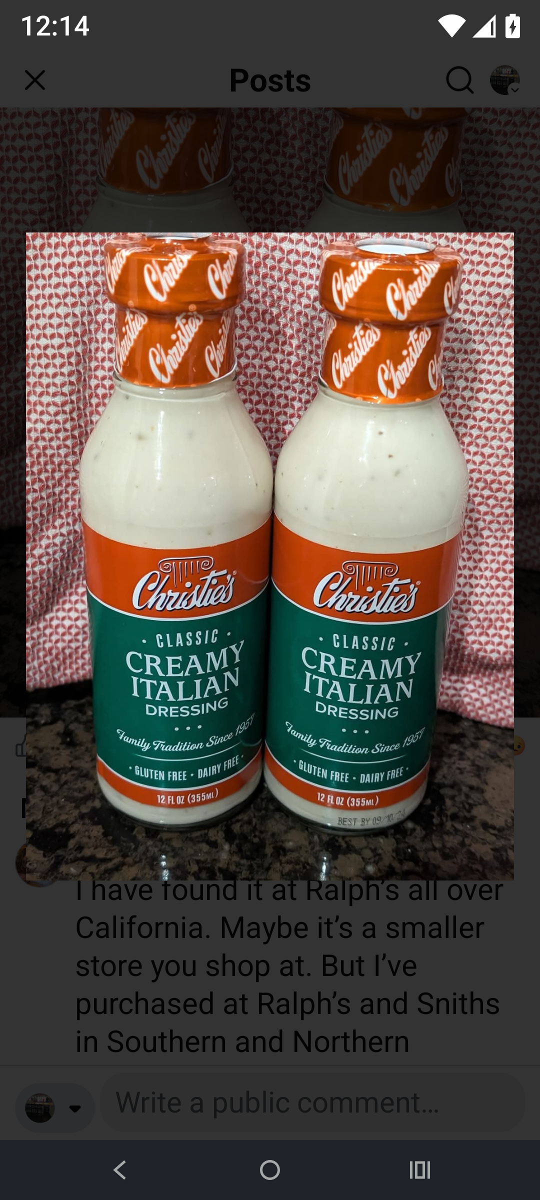 Christies Creamy Italian dressing